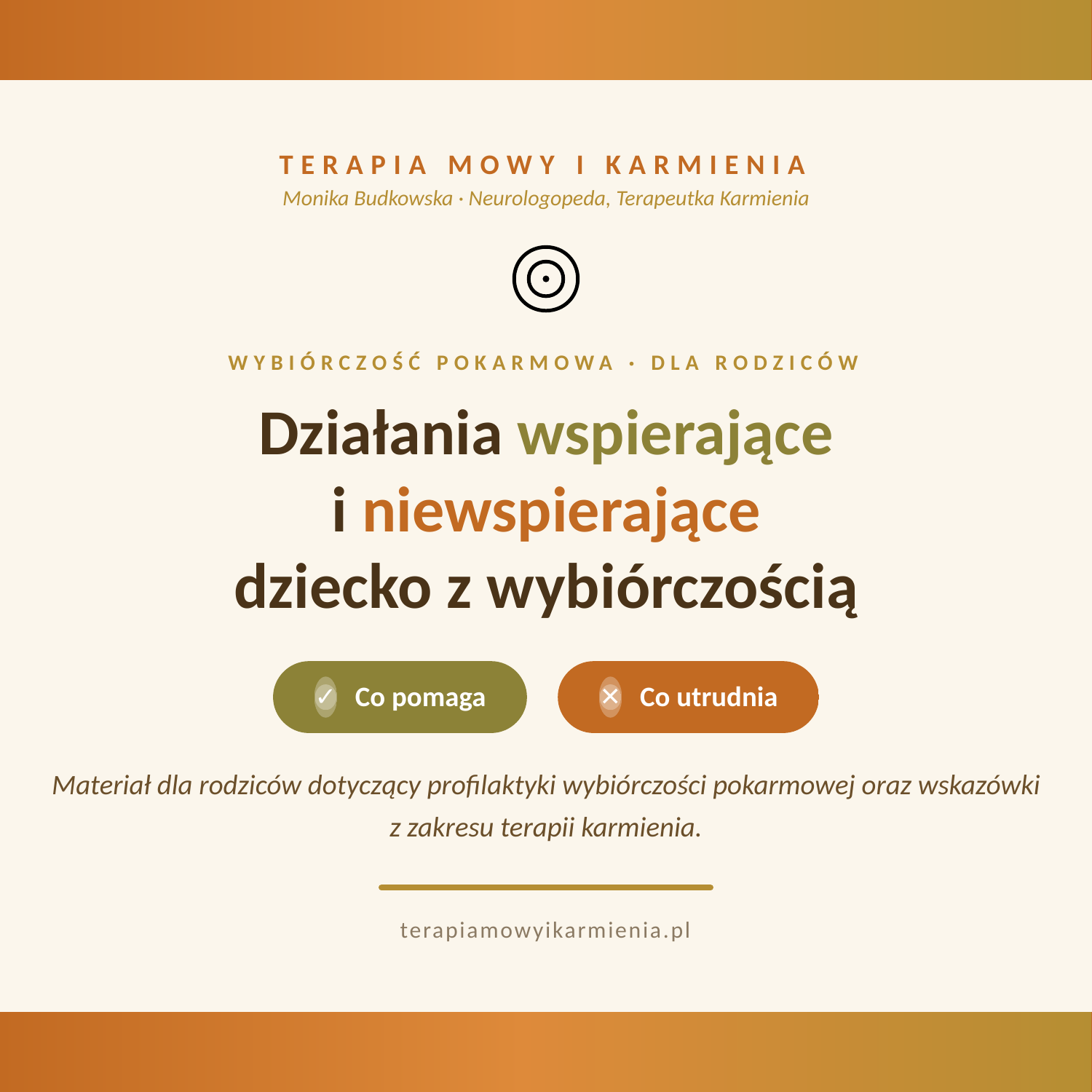 Działania wspierające i niewspierające dziecko z wybiórczością